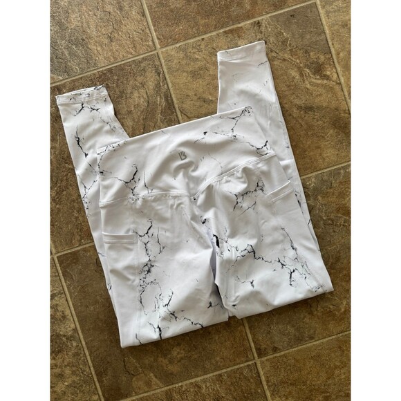 BuffBunny Limitless Leggings White Marble Size Medium - Picture 6 of 8